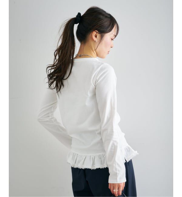 U by SPICK&SPAN「《追加》フリルミディカットトップス」|Tシャツ・カットソー|