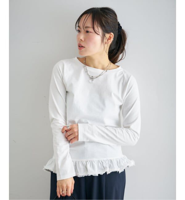 U by SPICK&SPAN「《追加》フリルミディカットトップス」|Tシャツ・カットソー|