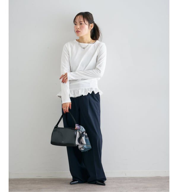 U by SPICK&SPAN「《追加》フリルミディカットトップス」|Tシャツ・カットソー|
