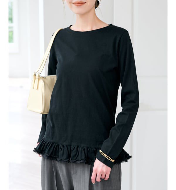 U by SPICK&SPAN「《追加》フリルミディカットトップス」|Tシャツ・カットソー|