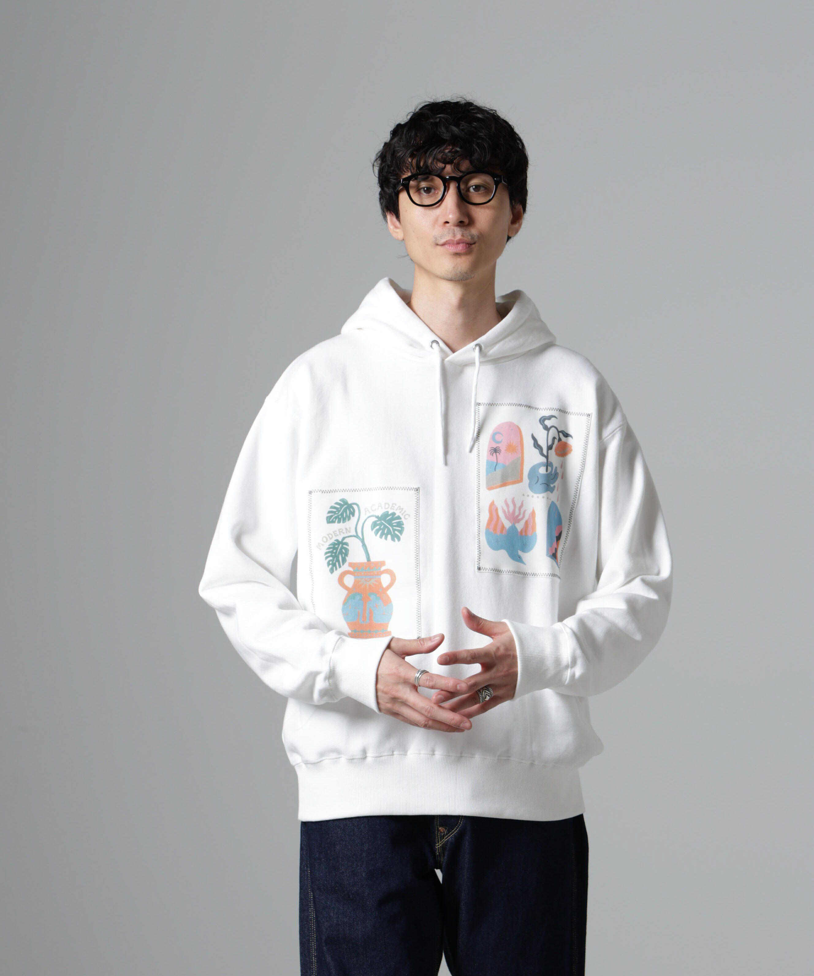 NANO universe「｢Toyameg｣modern academic リメイクプルオーバーパーカー」|Tシャツ・カットソー|