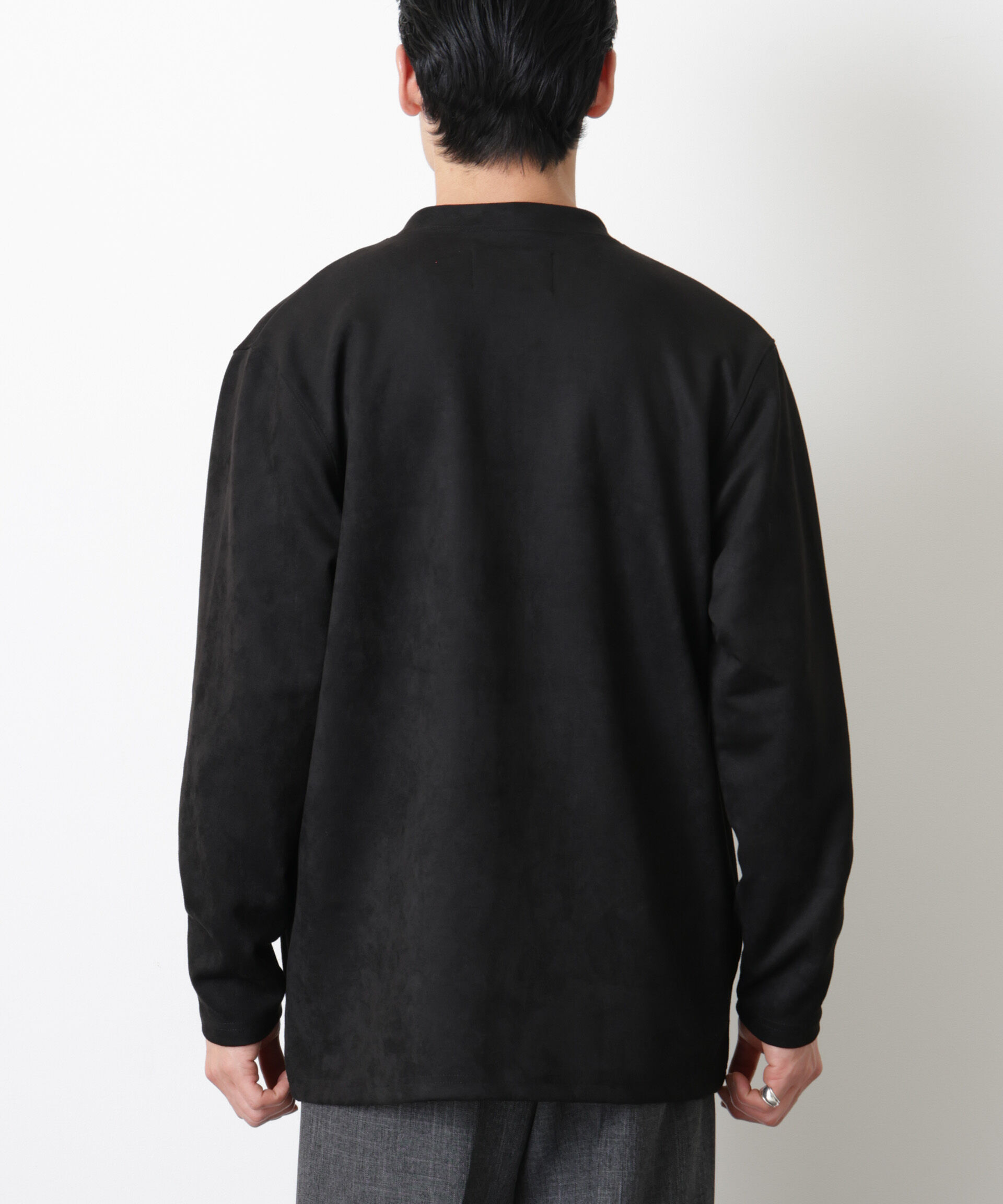nano･universe「「モダンコンフォート」フェイクスエードトッパーカーディガン」|Tシャツ・カットソー|