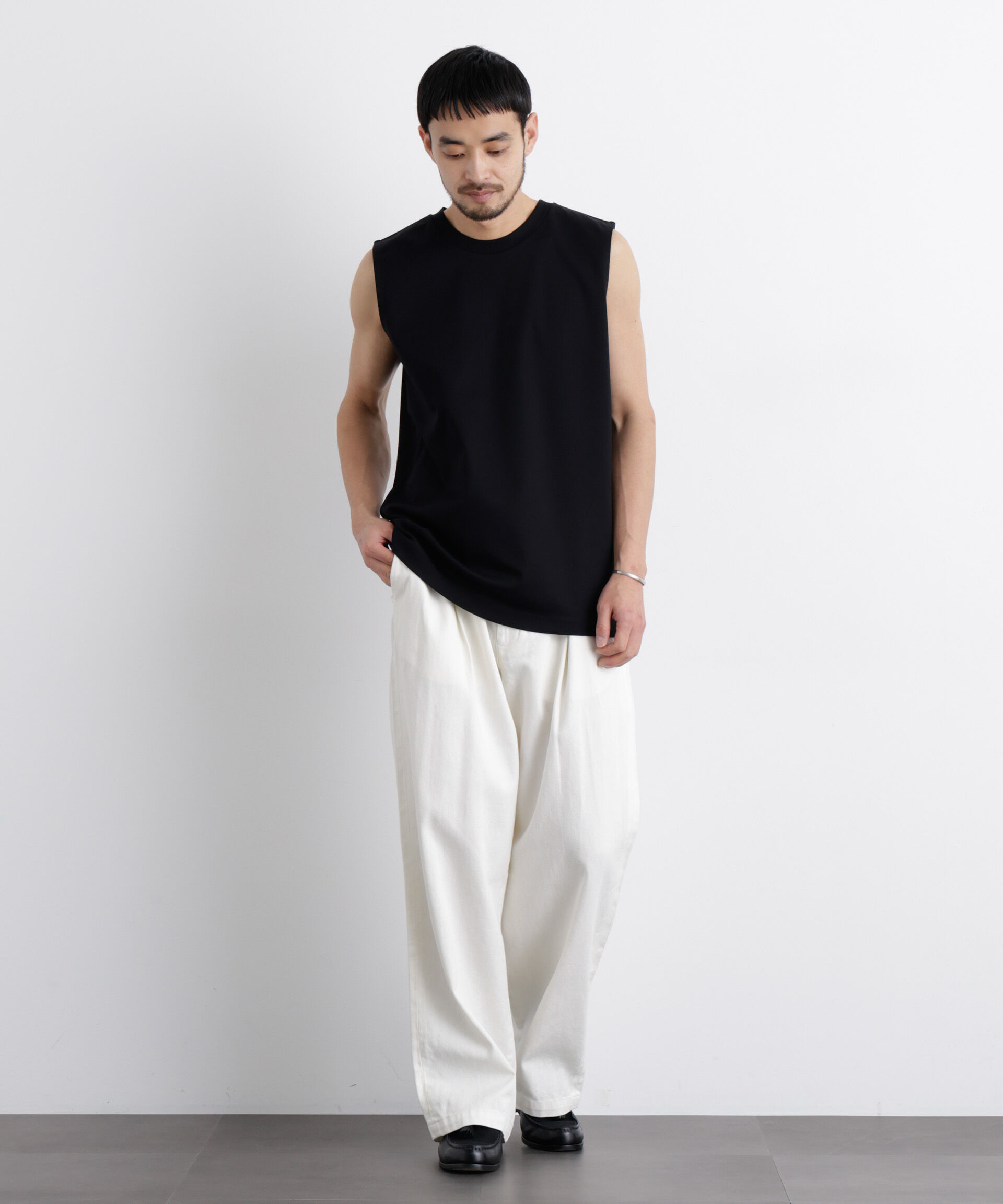 NANO universe「アンチスメル ノースリーブ Tシャツ」|Tシャツ・カットソー|