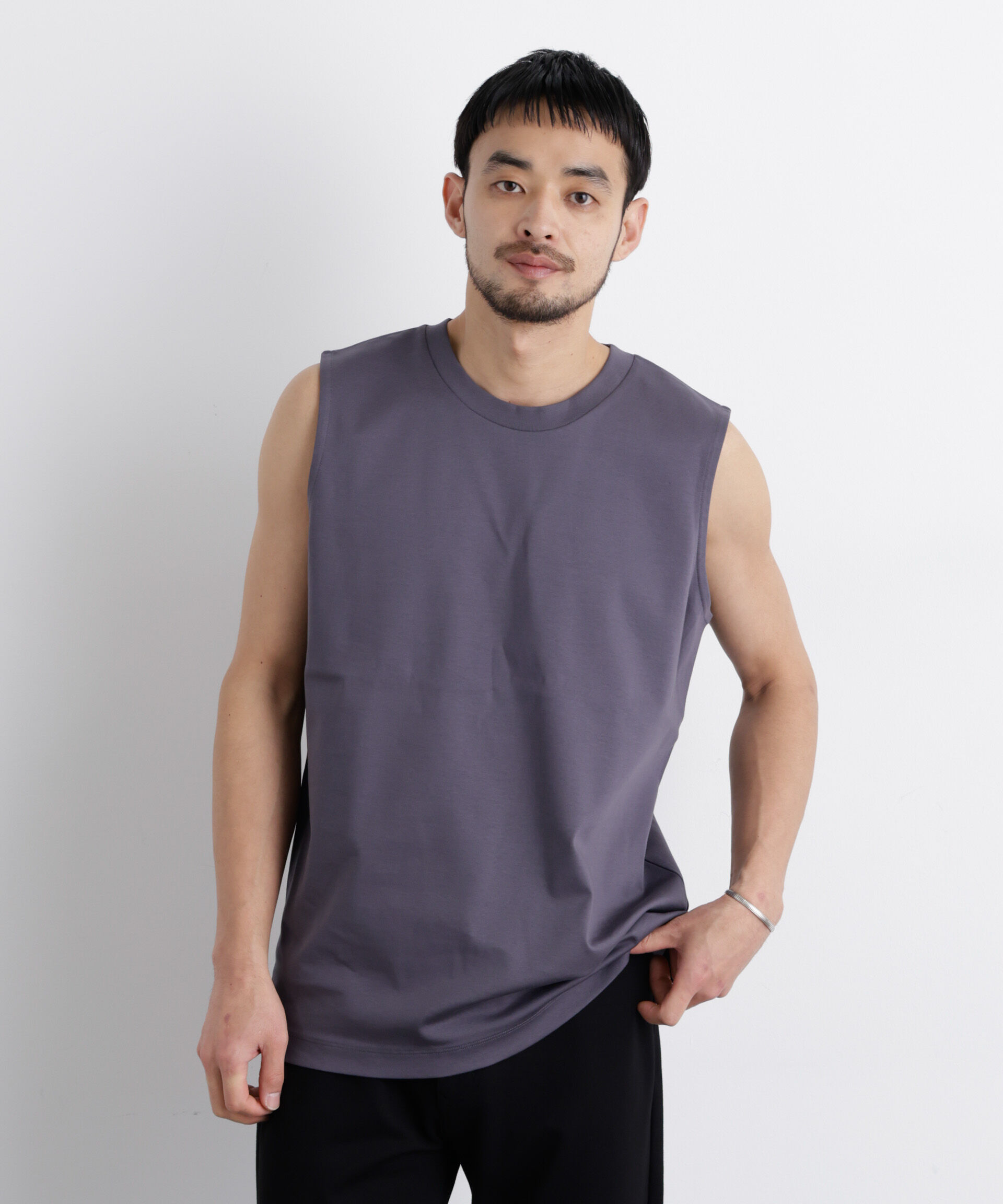 NANO universe「アンチスメル ノースリーブ Tシャツ」|Tシャツ・カットソー|