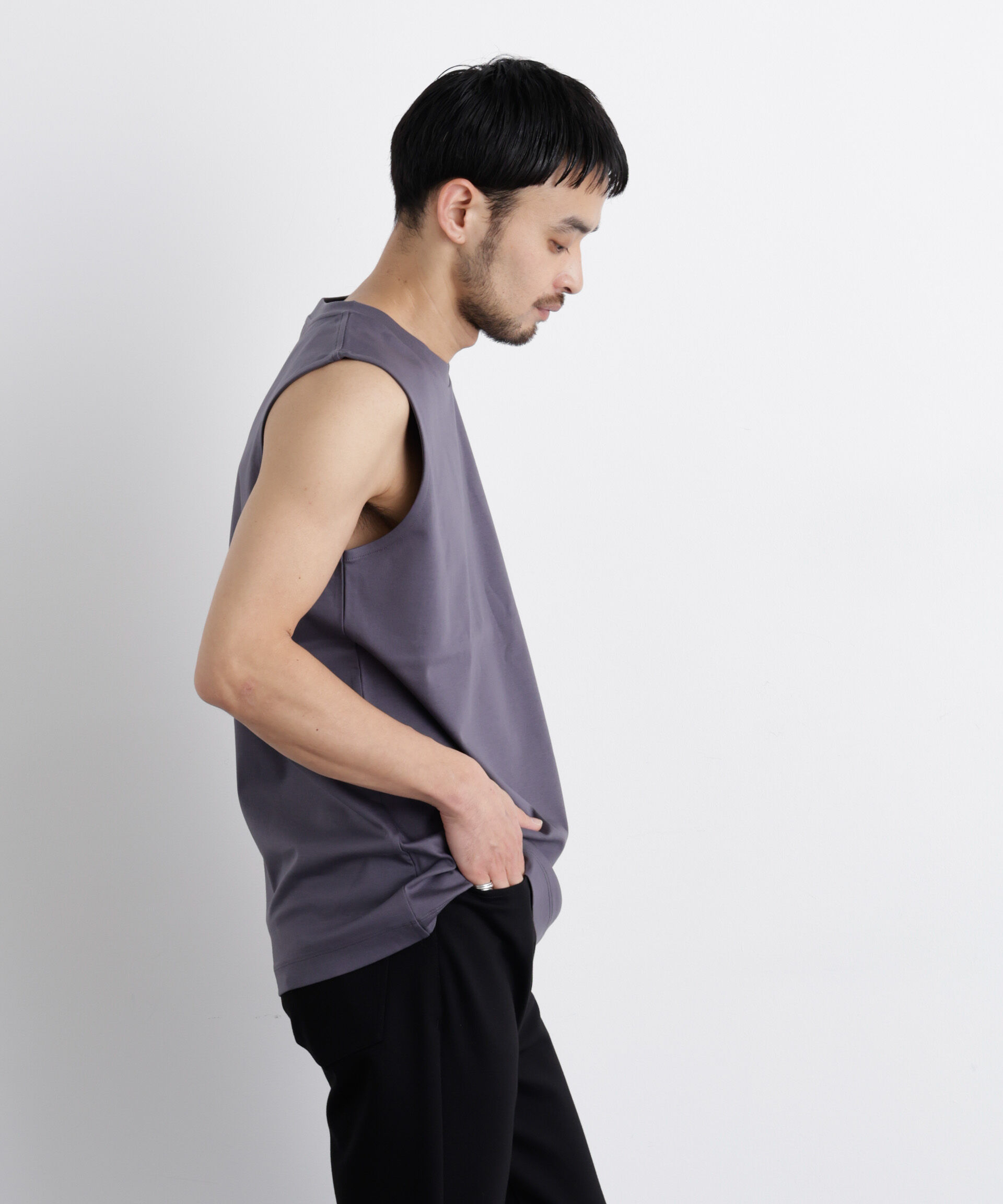 NANO universe「アンチスメル ノースリーブ Tシャツ」|Tシャツ・カットソー|