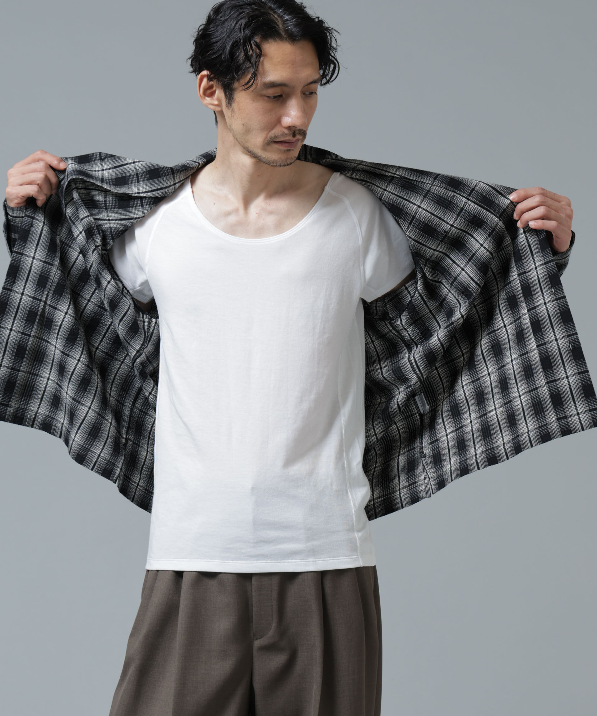 NANO universe「Anti Soaked(R) Plus インナーTシャツ」|Tシャツ・カットソー|