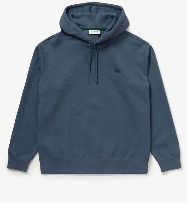 LACOSTE「鹿の子ニットワントーンフーディー / 鹿の子ニットプルオーバーパーカー」|パーカー|