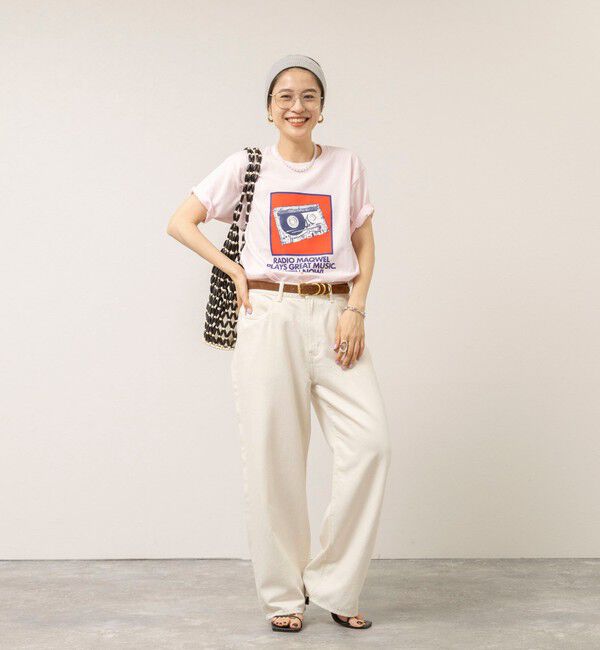 MAQWEL「【MAQWEL/マクウェル】ウォッシャブルRADIO Maqwel オープンエンドプリントTシャツ」|Tシャツ・カットソー|