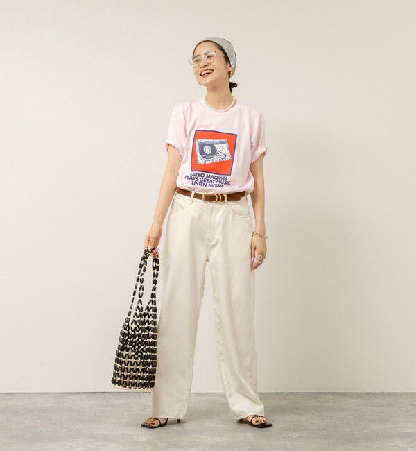 MAQWEL「【MAQWEL/マクウェル】ウォッシャブルRADIO Maqwel オープンエンドプリントTシャツ」|Tシャツ・カットソー|