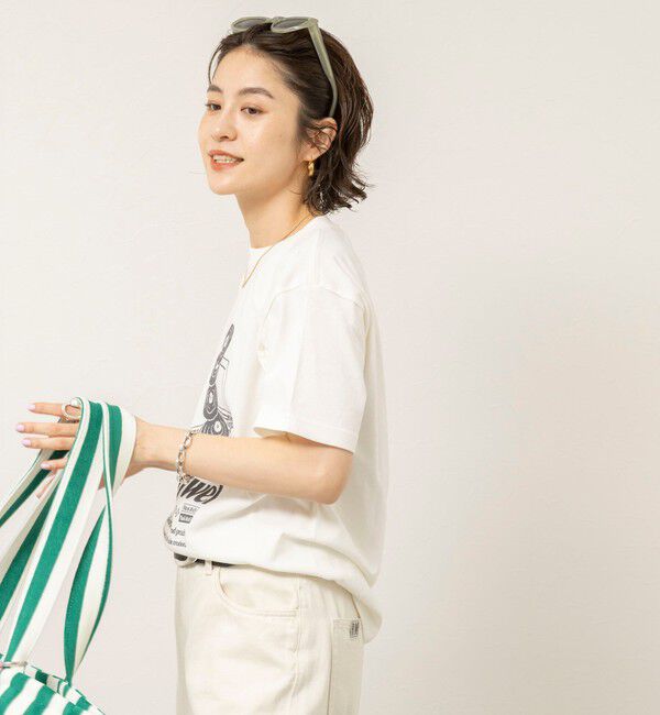 MAQWEL「【MAQWEL/マクウェル】ウォッシャブル Maqwel RECORDS オープンエンドプリントTシャツ」|Tシャツ・カットソー|