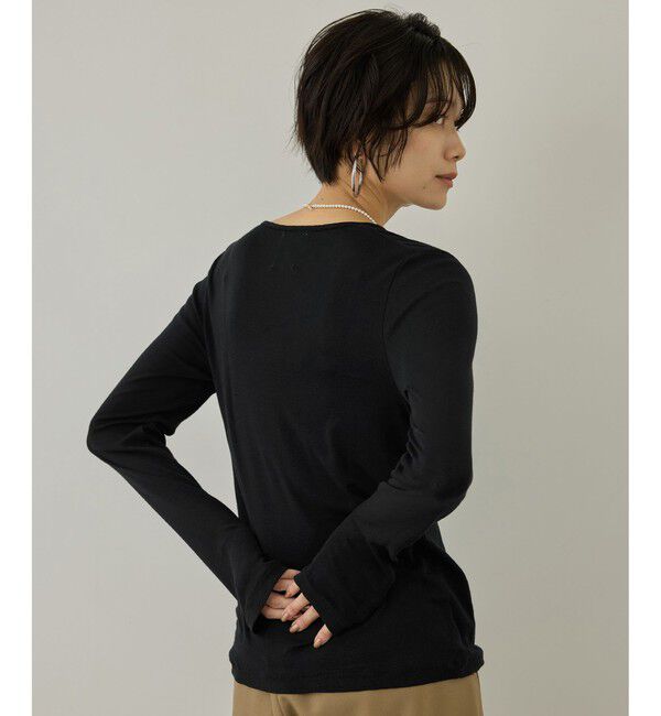SALON adam et rope'「smile cotton ヘンリーネックプルオーバー」|Tシャツ・カットソー|