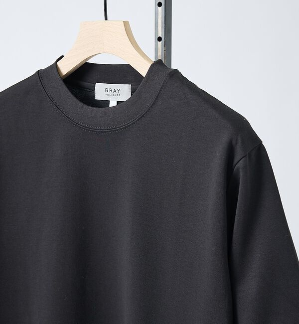 ABAHOUSE「【SMART CLOSET/WEB限定】シルキータッチ モックネック 半袖Tシャ」|Tシャツ・カットソー|
