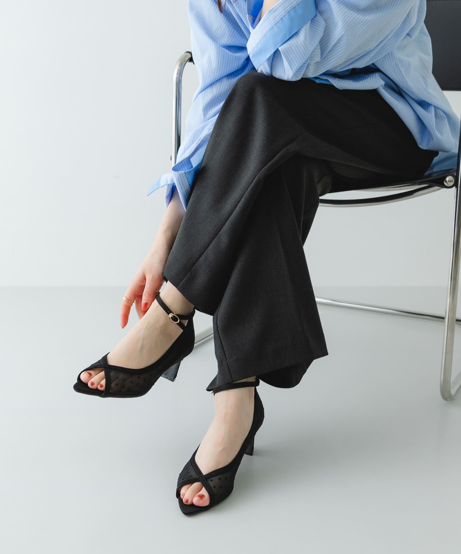RODE SKO「『MADE IN JAPAN』6センチチャンキーヒールシアーパンプス」|パンプス|