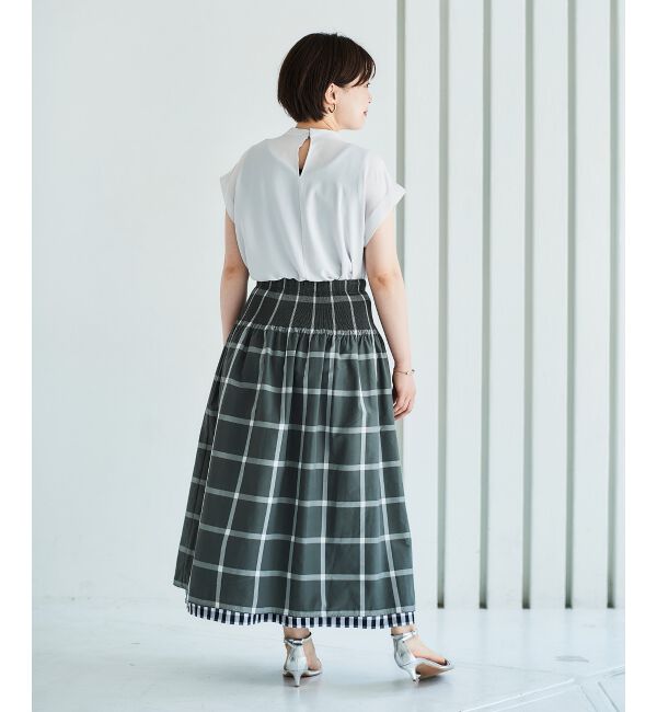 le.coeur blanc「《手洗い可能》ジョーゼットツイストネックブラウス」|シャツ・ブラウス|