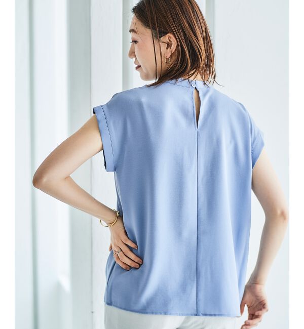 le.coeur blanc「《手洗い可能》ジョーゼットツイストネックブラウス」|シャツ・ブラウス|