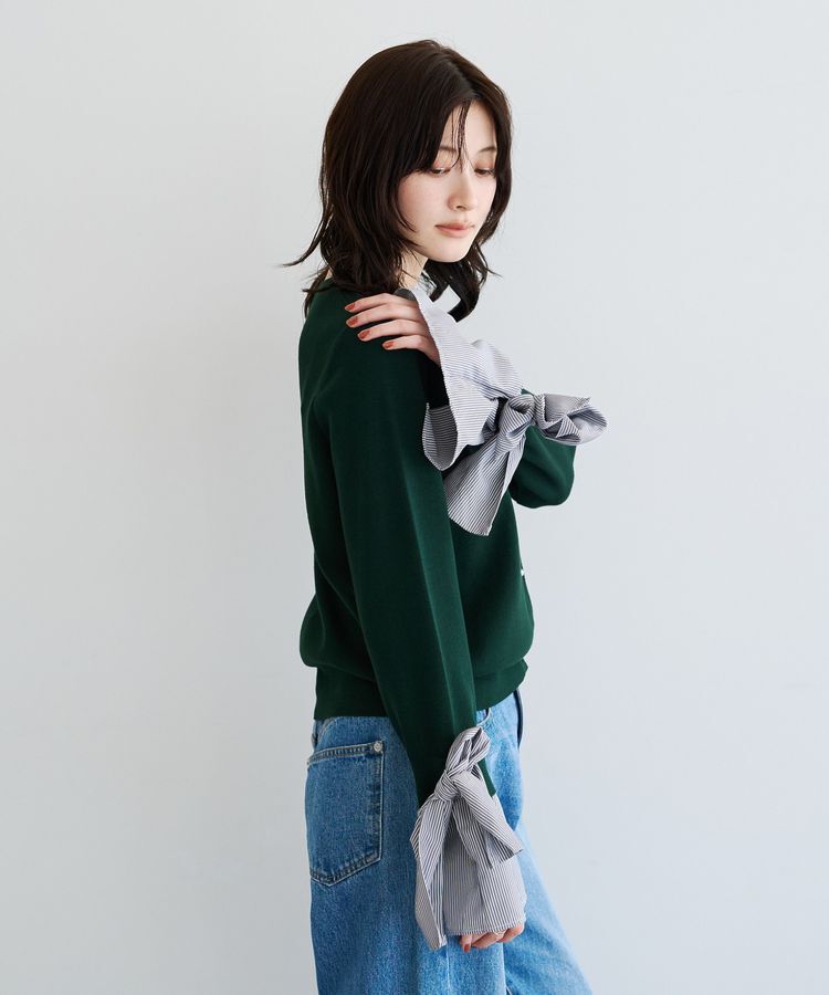 YECCA VECCA「2way袖リボンカーディガン」|カーディガン|