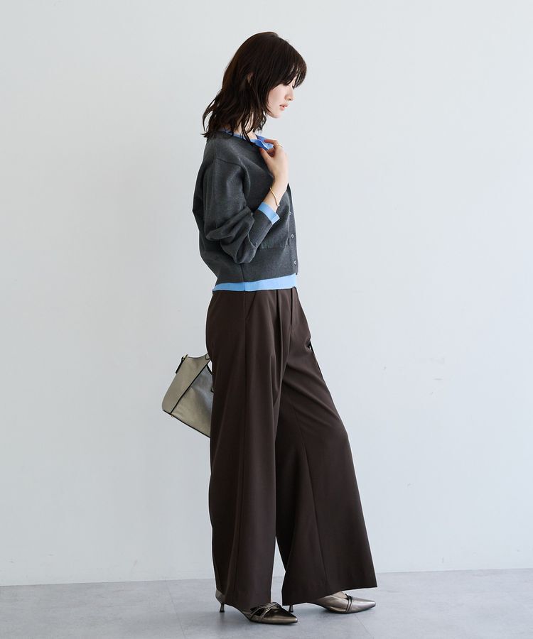 YECCA VECCA「2wayレイヤードクルーネックカーディガン」|カーディガン|
