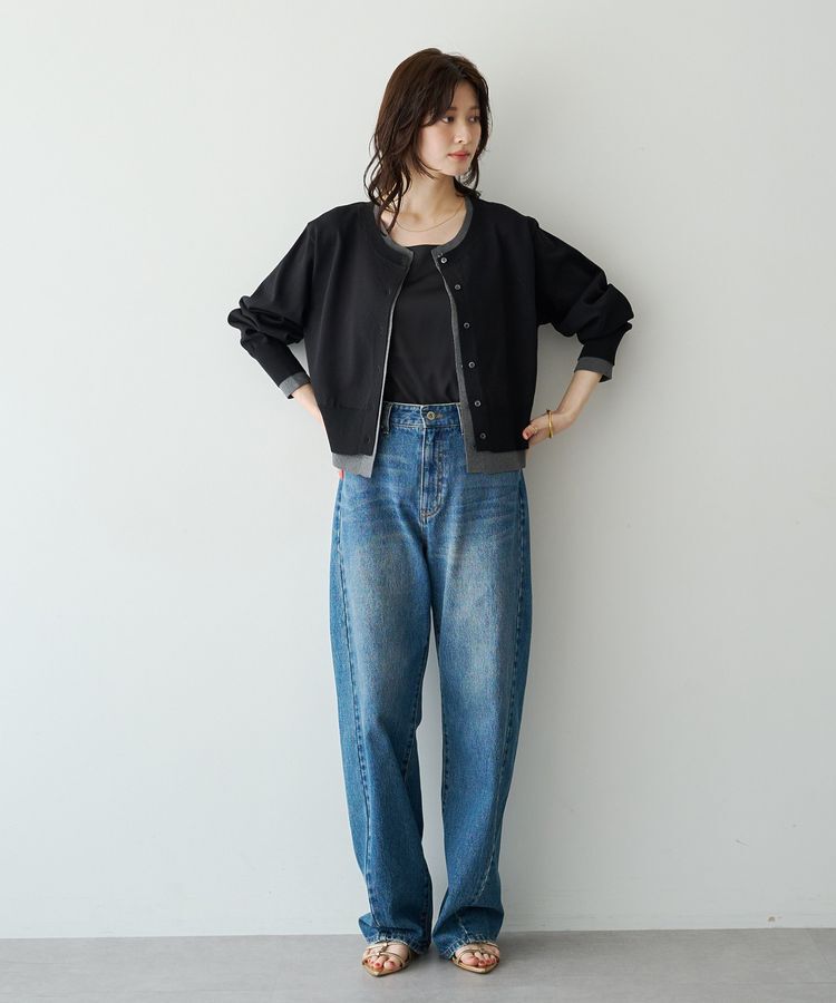 YECCA VECCA「2wayレイヤードクルーネックカーディガン」|カーディガン|