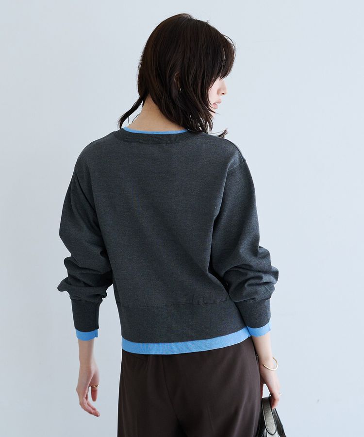 YECCA VECCA「2wayレイヤードクルーネックカーディガン」|カーディガン|