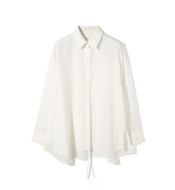MIDIUMISOLID「MIDIUMISOLID for Ladies ドローストリングシャツ」|シャツ・ブラウス|アイボリー