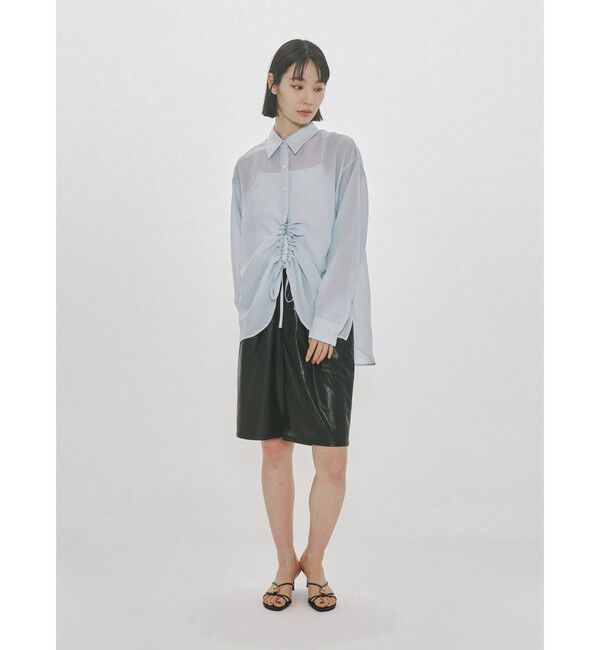 MIDIUMISOLID「MIDIUMISOLID for Ladies ドローストリングシャツ」|シャツ・ブラウス|