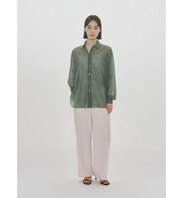 MIDIUMISOLID「MIDIUMISOLID for Ladies エッセンシャルジャージーシャツ」|シャツ・ブラウス|