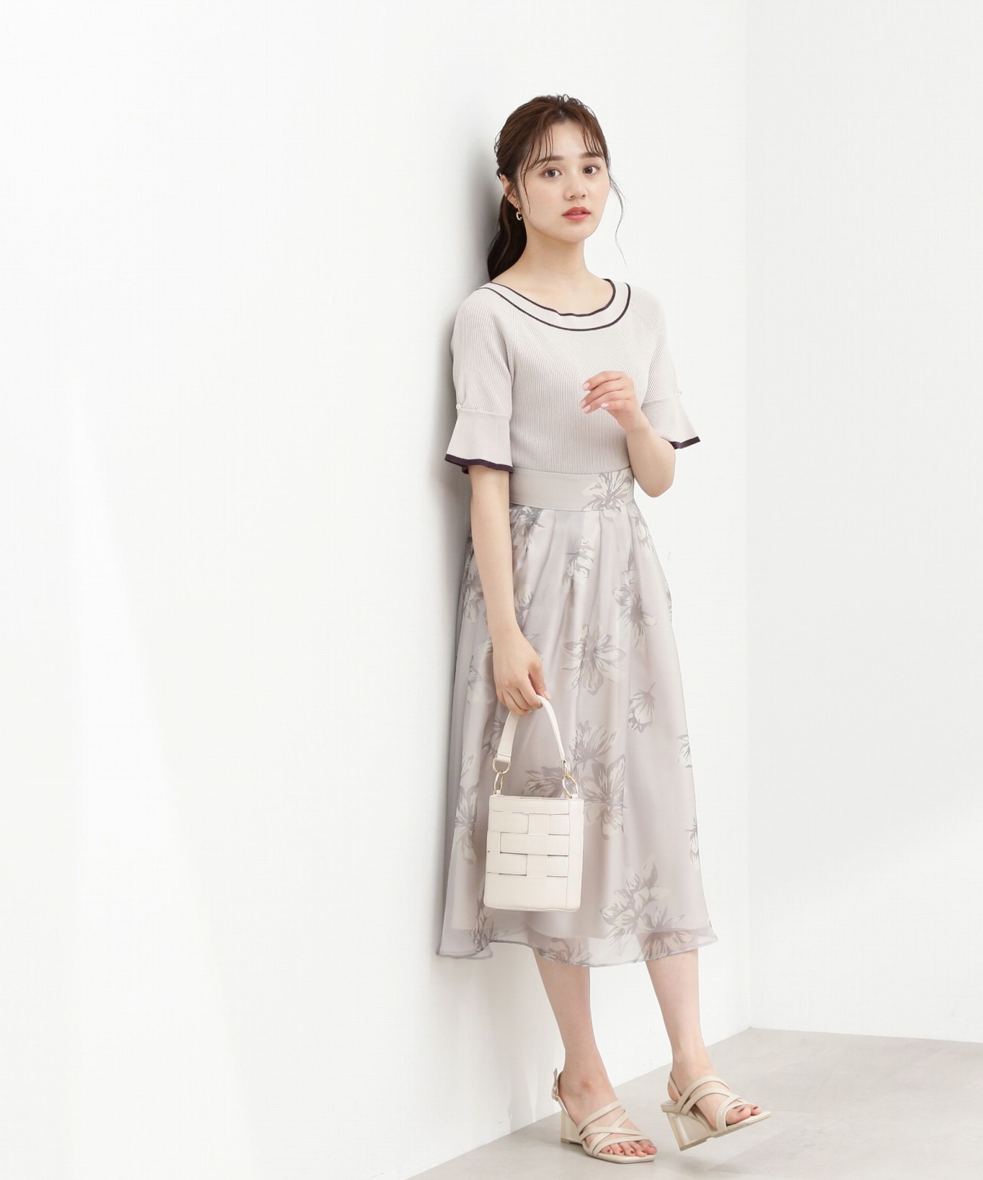 PROPORTION BODY DRESSING「シアービッグフラワースカート」|スカート|