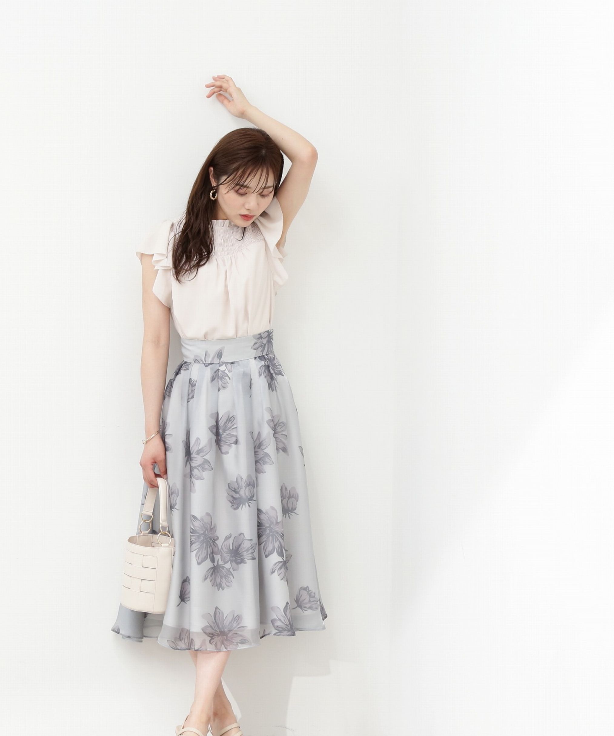 PROPORTION BODY DRESSING「シアービッグフラワースカート」|スカート|