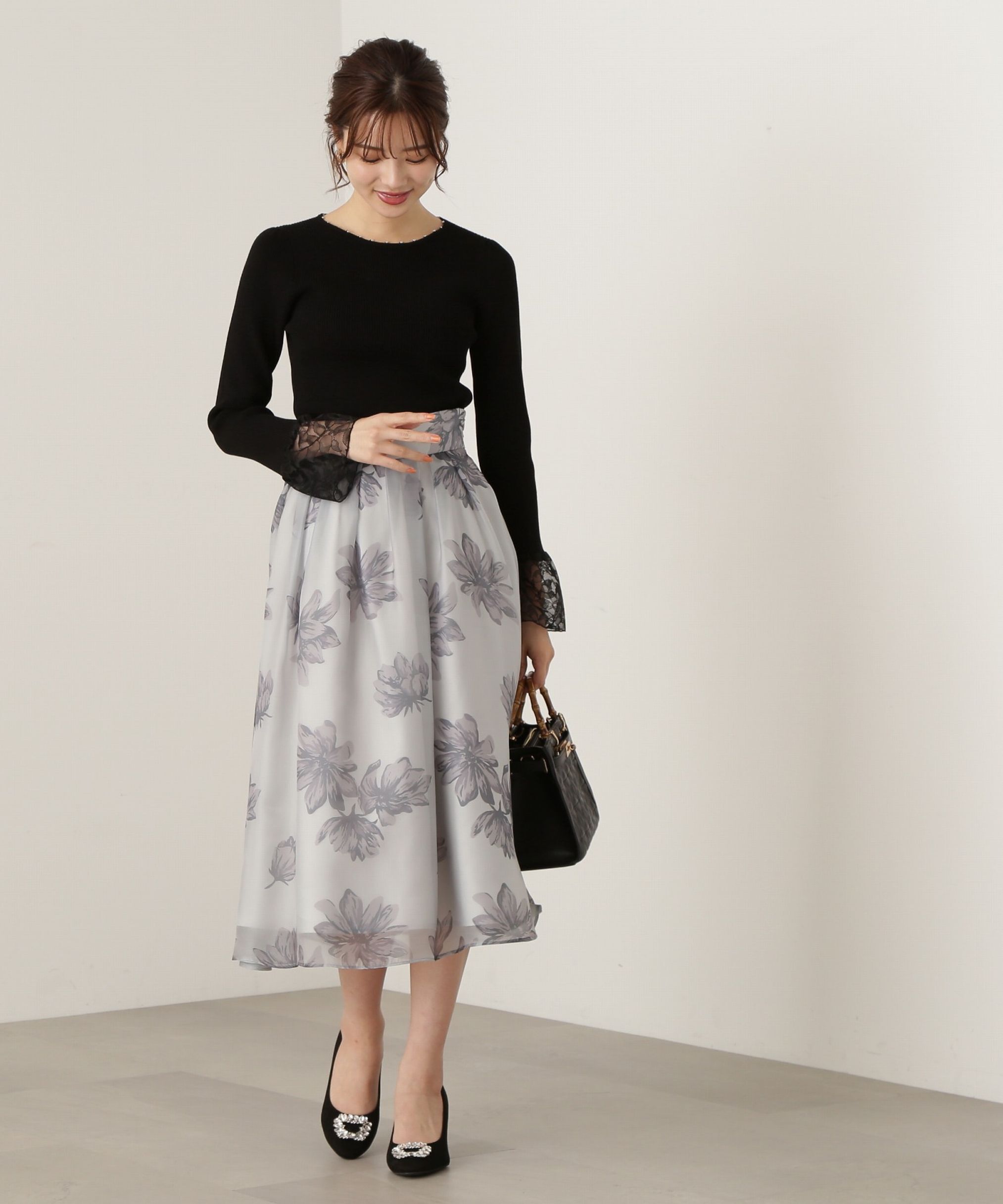 PROPORTION BODY DRESSING「シアービッグフラワースカート」|スカート|