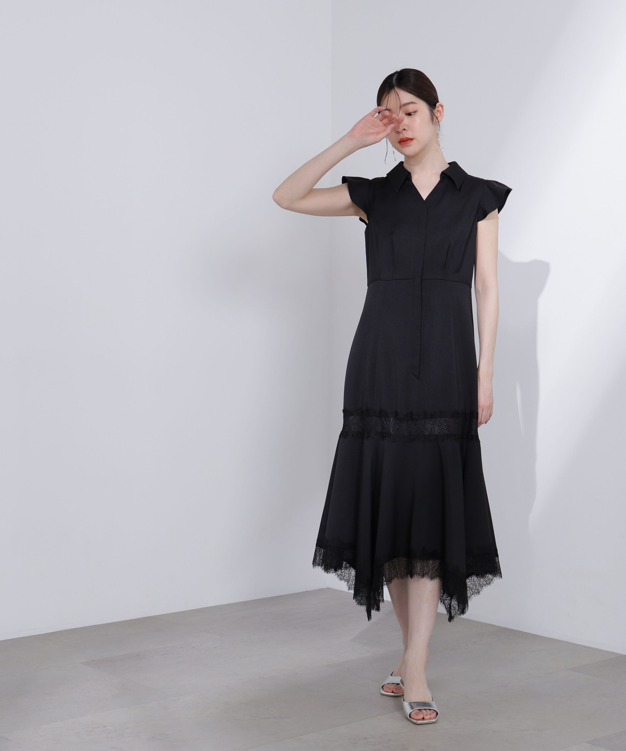 PROPORTION BODY DRESSING「レーストリムシャツワンピース」|ワンピース|