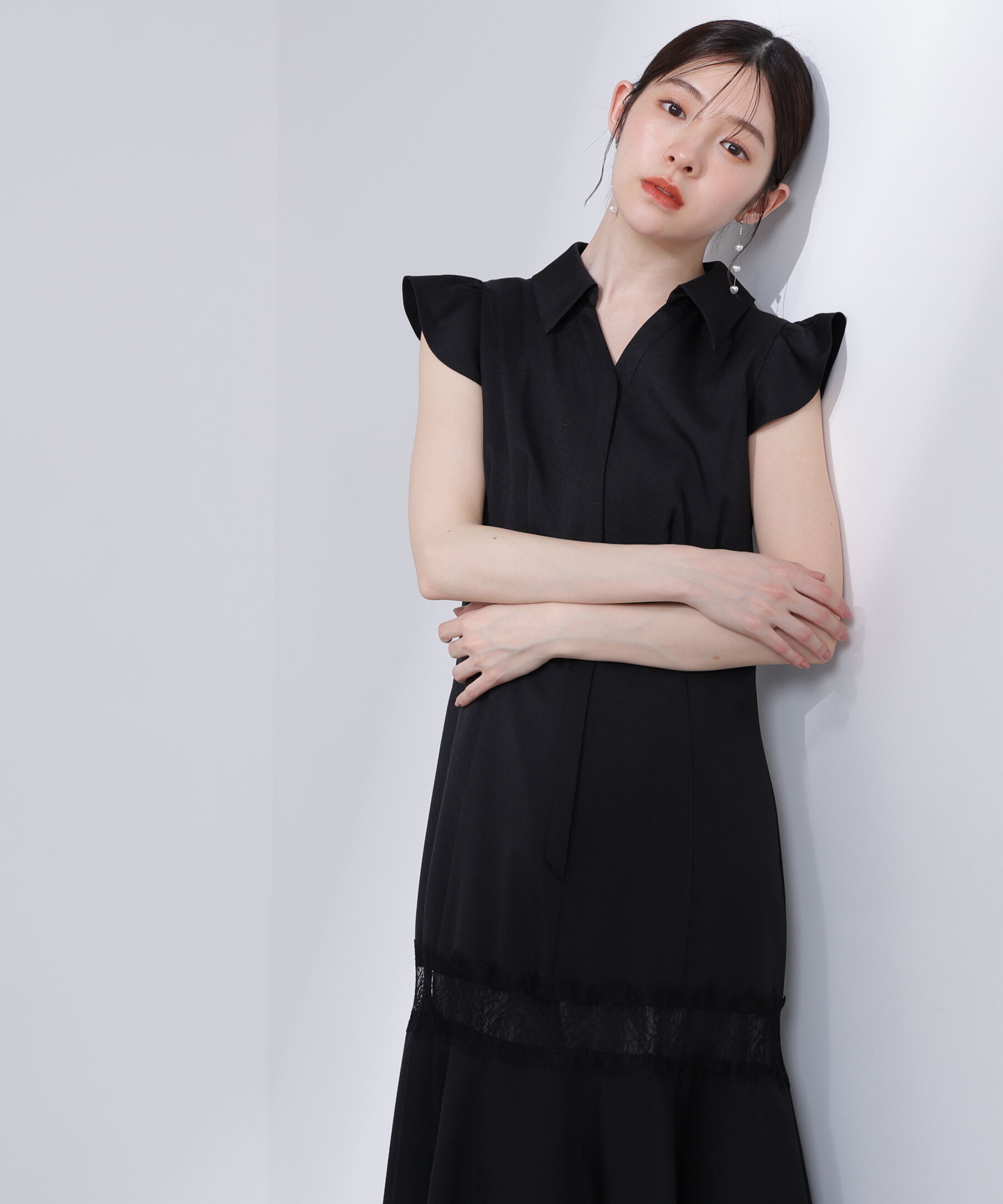 PROPORTION BODY DRESSING「レーストリムシャツワンピース」|ワンピース|