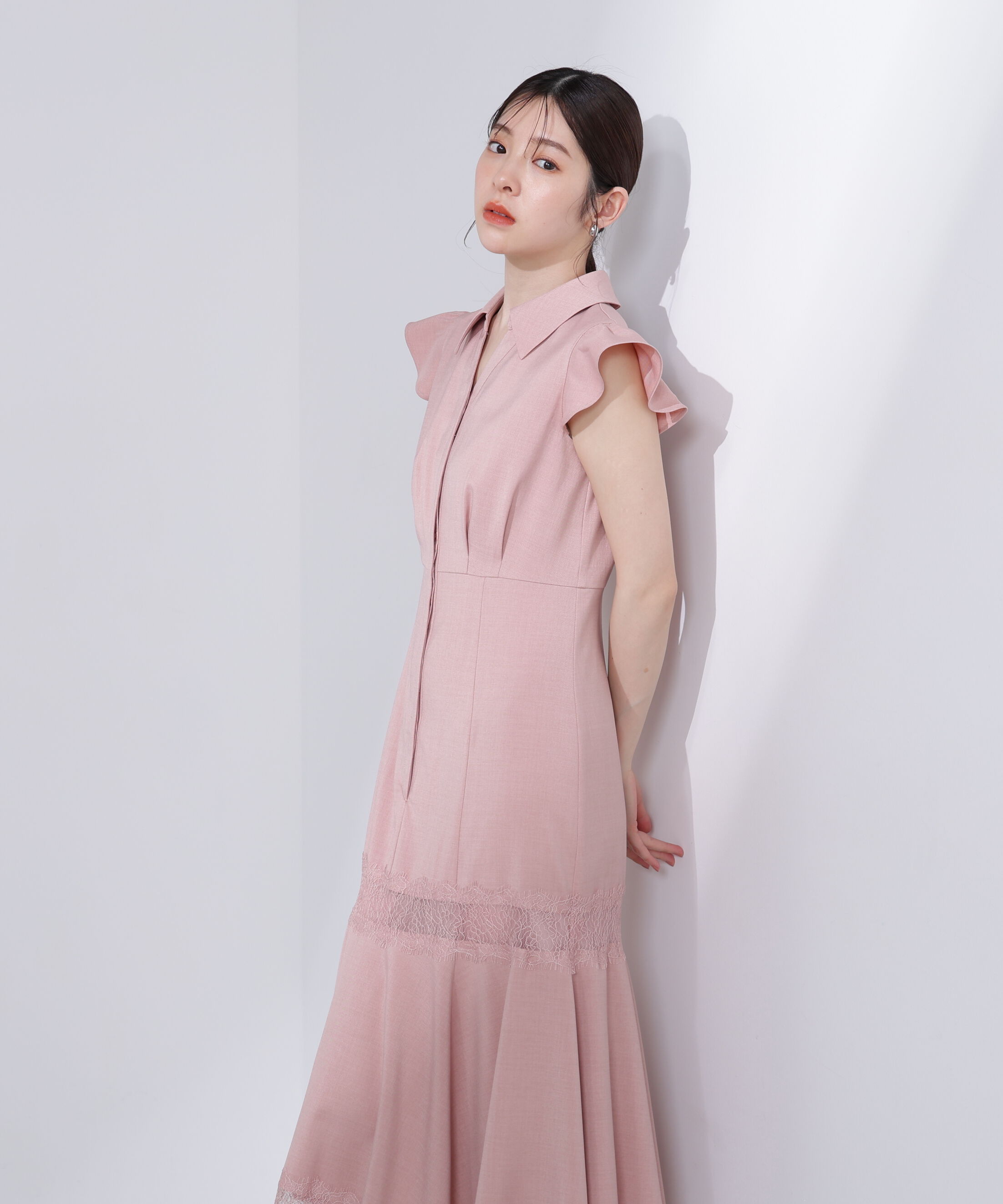 PROPORTION BODY DRESSING「レーストリムシャツワンピース」|ワンピース|