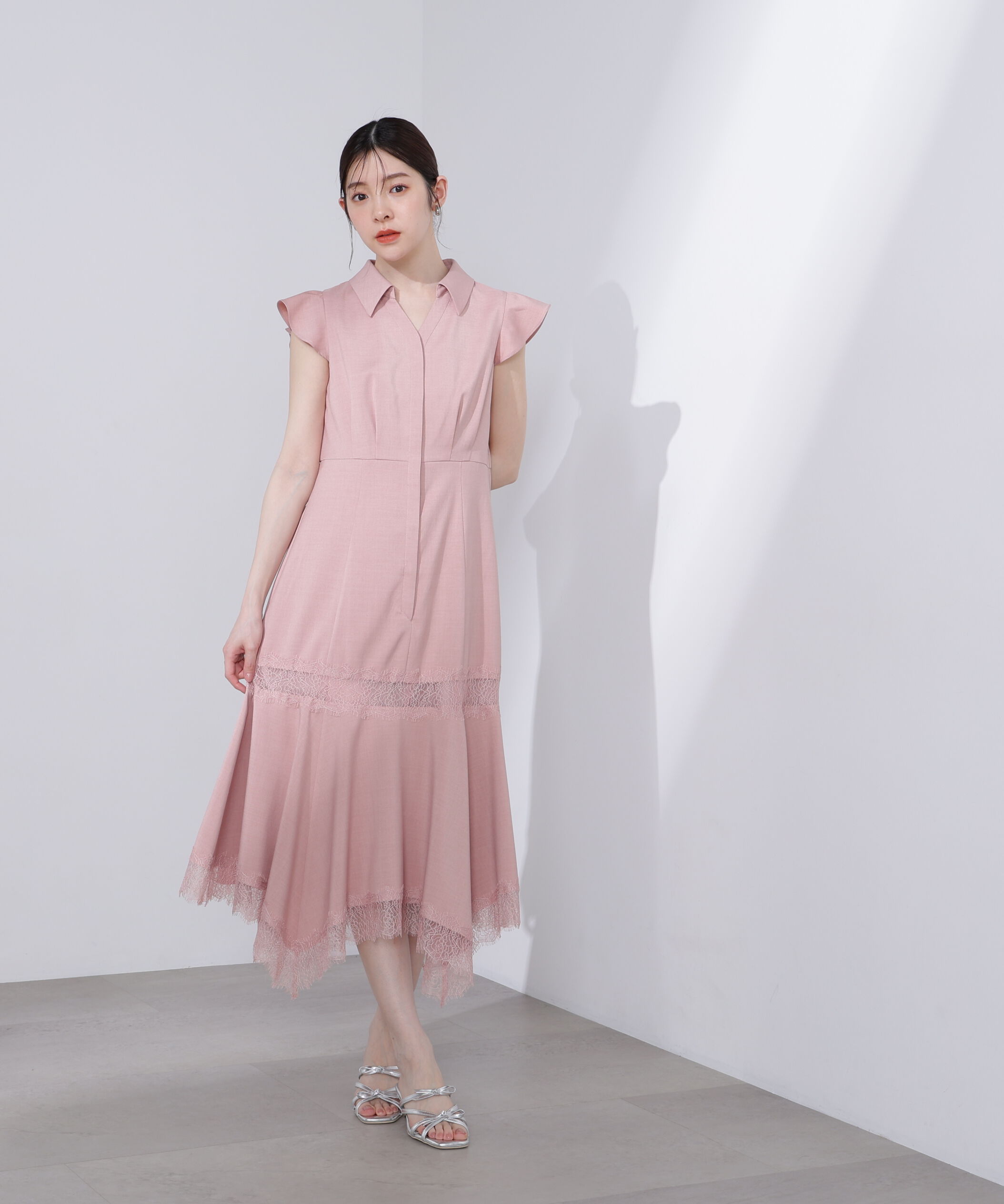 PROPORTION BODY DRESSING「レーストリムシャツワンピース」|ワンピース|