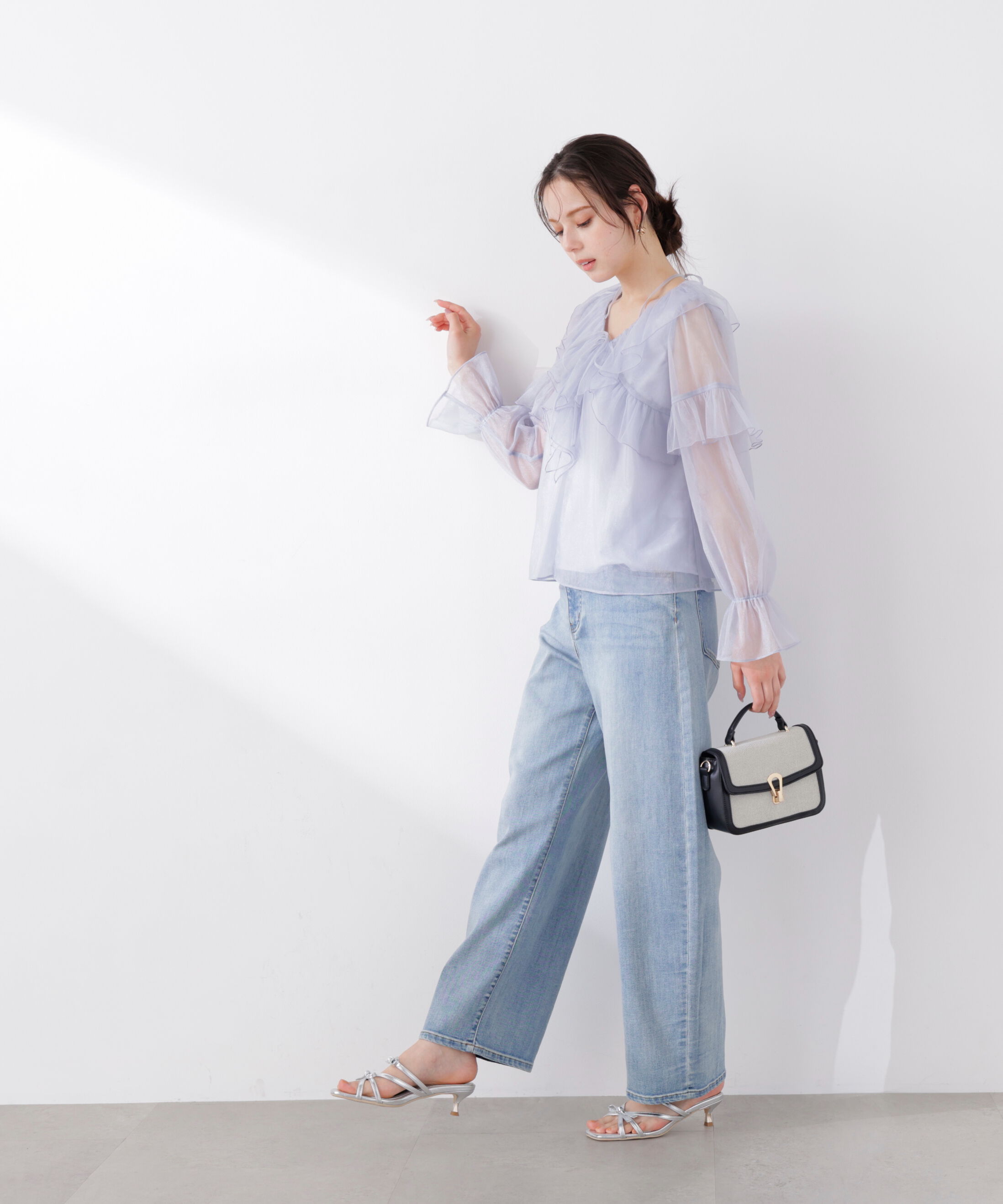 PROPORTION BODY DRESSING「チュールラッフルブラウス　26SS」|シャツ・ブラウス|