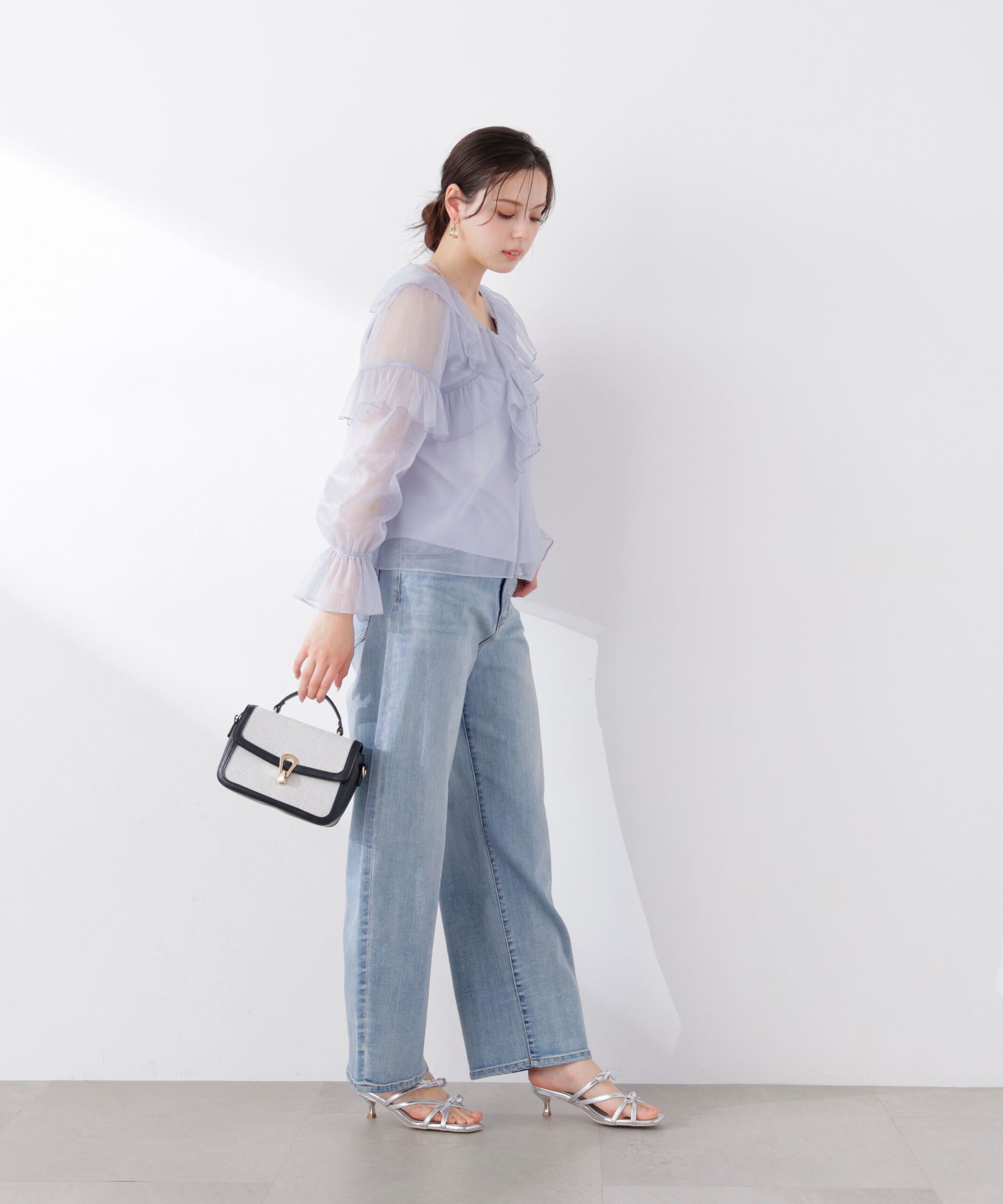 PROPORTION BODY DRESSING「チュールラッフルブラウス　26SS」|シャツ・ブラウス|