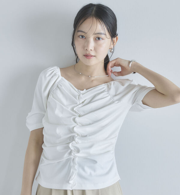 archives「【ＯＮかわ】ギャザーカットＴＯＰＳ」|Tシャツ・カットソー|