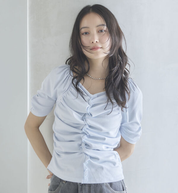 archives「【ＯＮかわ】ギャザーカットＴＯＰＳ」|Tシャツ・カットソー|