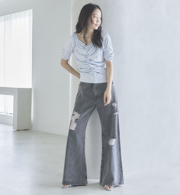 archives「【ＯＮかわ】ギャザーカットＴＯＰＳ」|Tシャツ・カットソー|