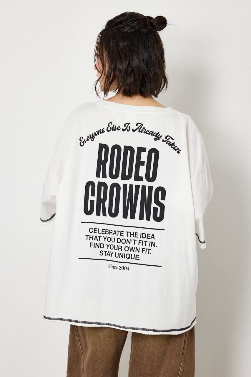 RODEO CROWNS「ヴィンテージライクステッチ5分袖Tシャツ」|Tシャツ・カットソー|O/WHT1