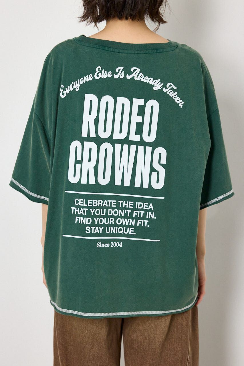 RODEO CROWNS「ヴィンテージライクステッチ5分袖Tシャツ」|Tシャツ・カットソー|