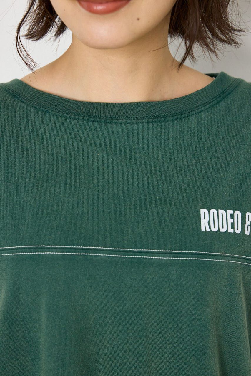 RODEO CROWNS「ヴィンテージライクステッチ5分袖Tシャツ」|Tシャツ・カットソー|