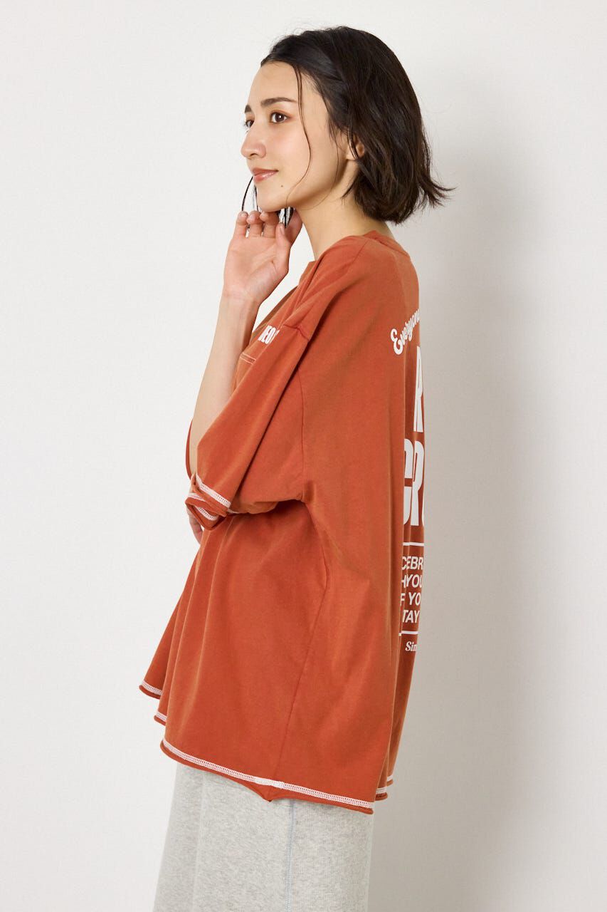 RODEO CROWNS「ヴィンテージライクステッチ5分袖Tシャツ」|Tシャツ・カットソー|