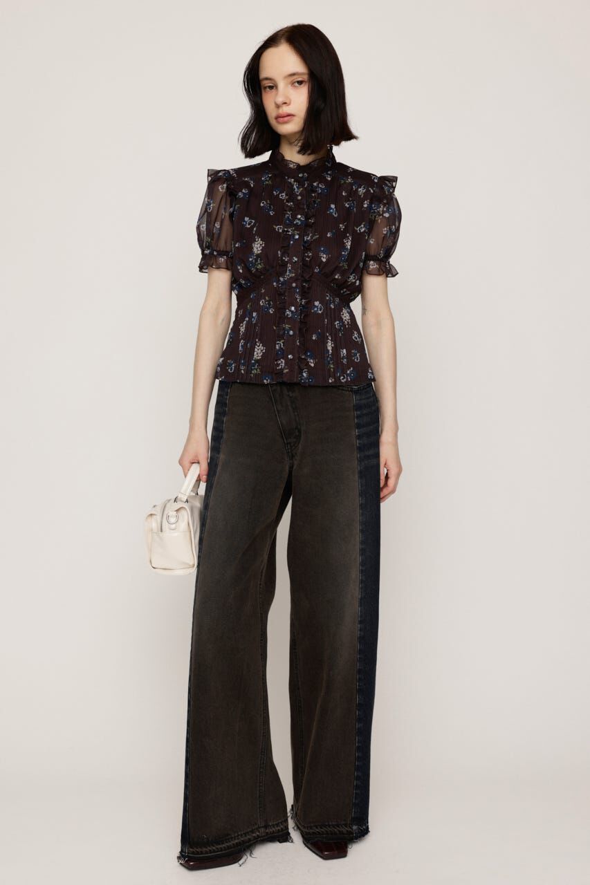 SLY「GATHER FRILL H／N PUFF ブラウス」|シャツ・ブラウス|