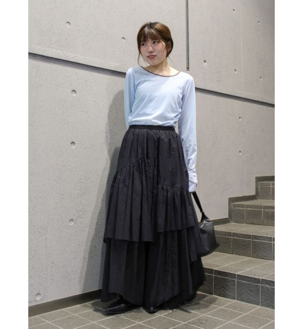 Ungrid「バックオープンベロアロングスリーブTee」|Tシャツ・カットソー|