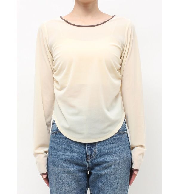 Ungrid「バックオープンベロアロングスリーブTee」|Tシャツ・カットソー|