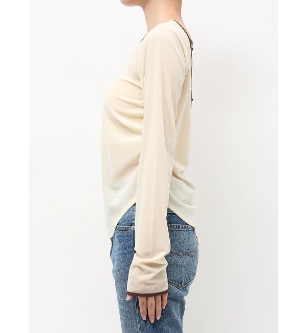 Ungrid「バックオープンベロアロングスリーブTee」|Tシャツ・カットソー|