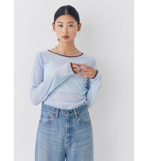 Ungrid「バックオープンベロアロングスリーブTee」|Tシャツ・カットソー|