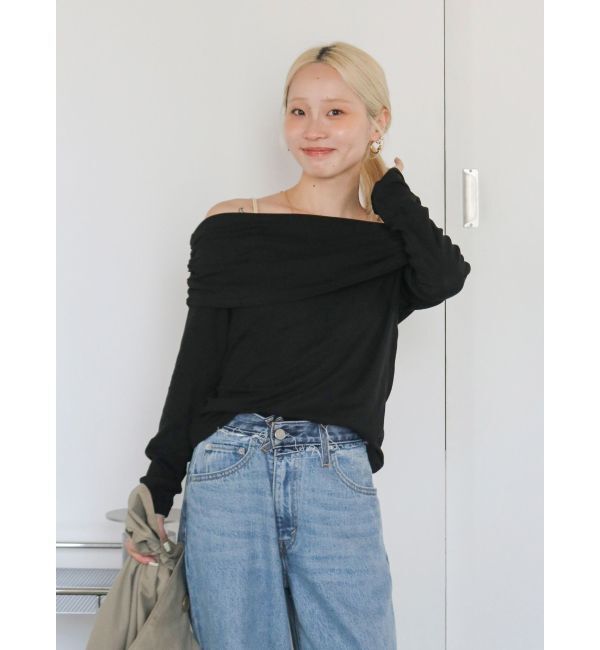 Ungrid「オフショルロングスリーブTee」|Tシャツ・カットソー|