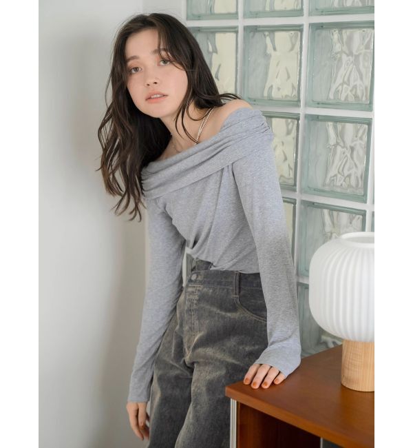 Ungrid「オフショルロングスリーブTee」|Tシャツ・カットソー|
