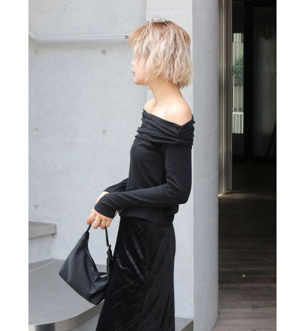 Ungrid「オフショルロングスリーブTee」|Tシャツ・カットソー|